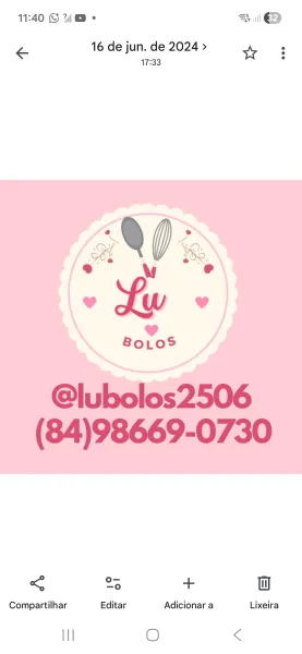 Lu bolos caseiros tortas