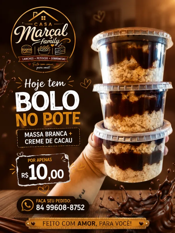 Bolo no pote