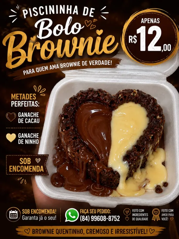 Piscininha de Bolo Brownie